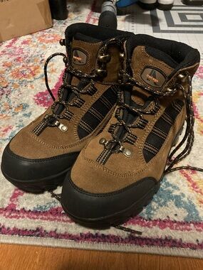 Iron Age Men's Brown Steel Toe Work Boots Size 9